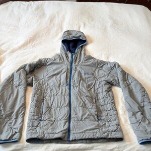 Columbia Men's Light Gray Hooded Puffer Jacket